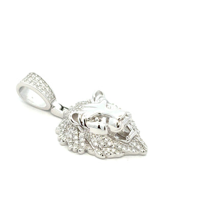 MP-43 (Moissanite Silver Lion-Head Pendant)