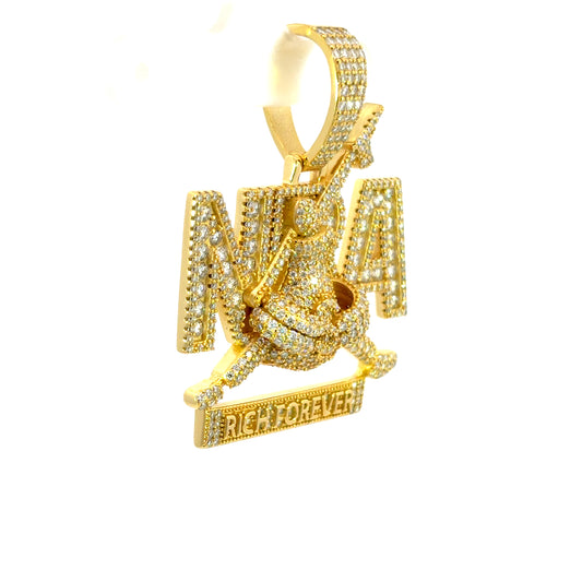 MPM-47 (Moissanite Silver Basket Star Pendant)