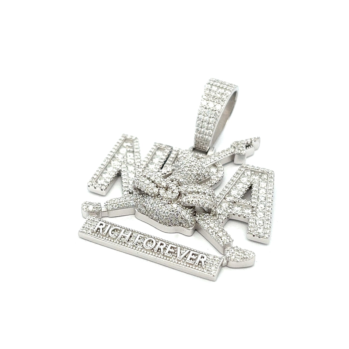MPM-16 (Colgante de piedra cruzada de plata con moissanita)