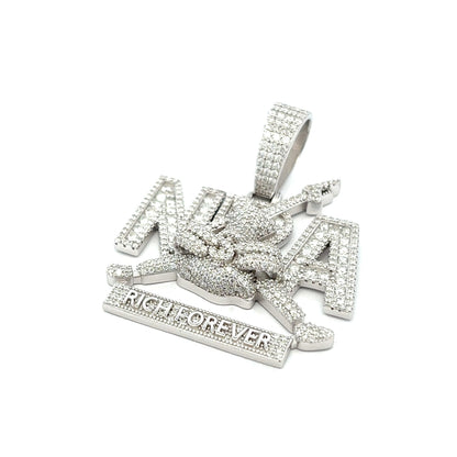 MPM-16 (Colgante de piedra cruzada de plata con moissanita)