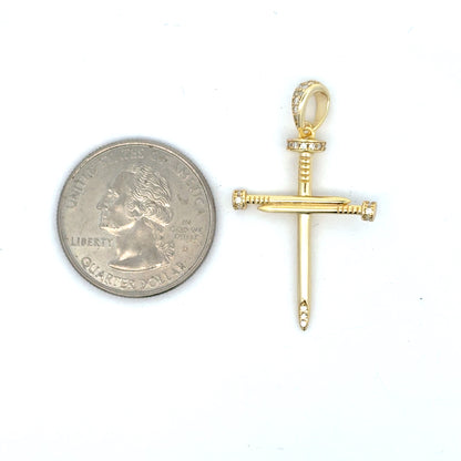 MPM-16 (Colgante de piedra cruzada de plata con moissanita)