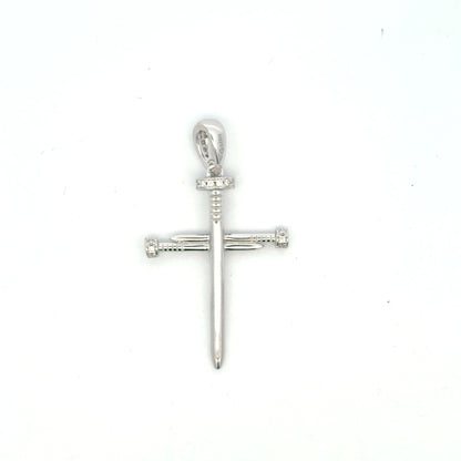 MPM-16 (Colgante de piedra cruzada de plata con moissanita)