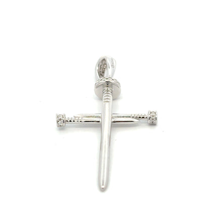 MPM-16 (Colgante de piedra cruzada de plata con moissanita)