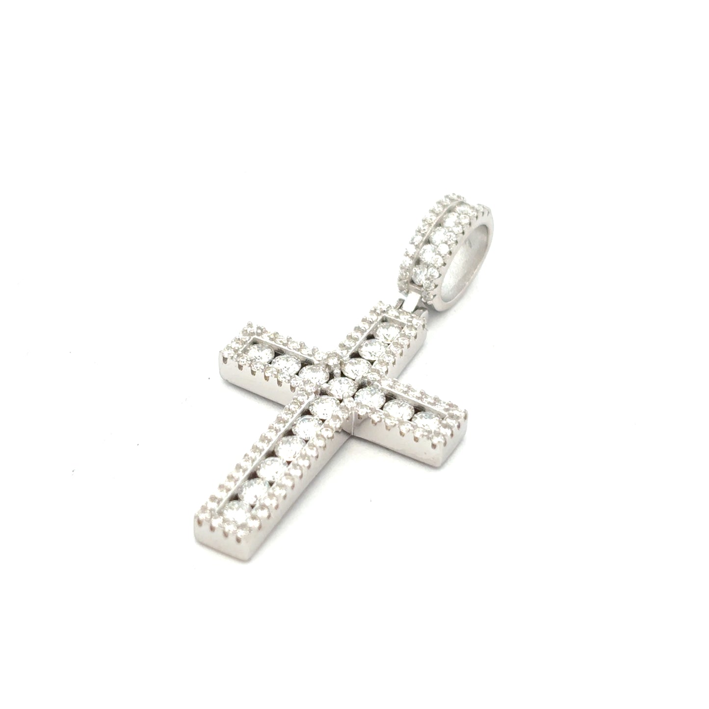 MP-51 (Moissanite Silver Cross Pendant)