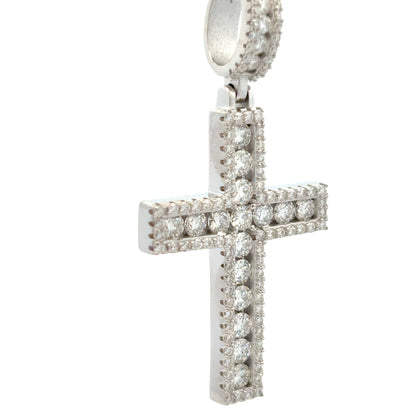 MP-51 (Moissanite Silver Cross Pendant)