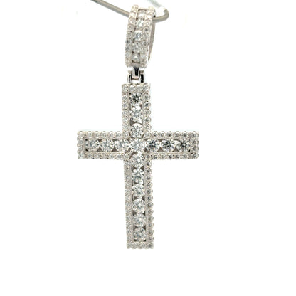 MP-51 (Moissanite Silver Cross Pendant)