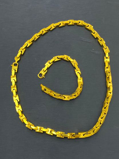 Cadena de eslabones entrelazados de acero inoxidable de 9 mm en oferta