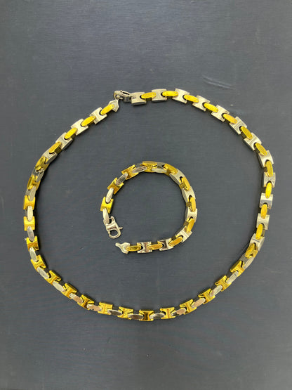 Cadena de eslabones entrelazados de acero inoxidable de 9 mm en oferta