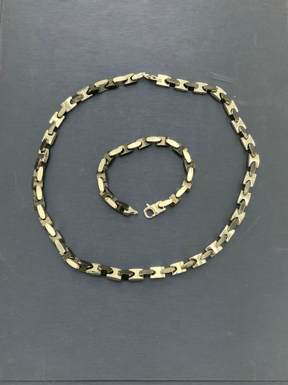 Cadena de eslabones entrelazados de acero inoxidable de 9 mm en oferta