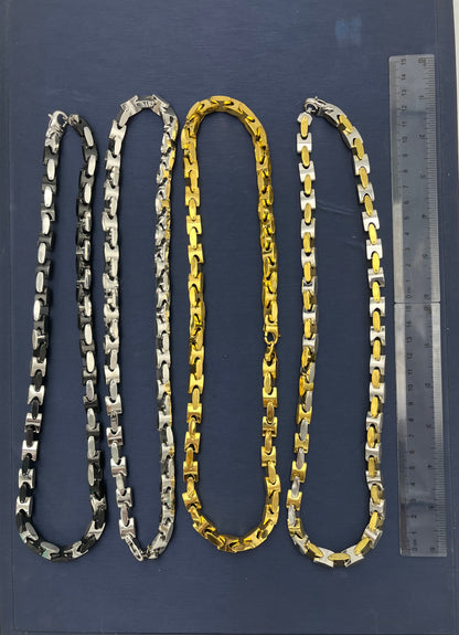 Cadena de eslabones entrelazados de acero inoxidable de 9 mm en oferta