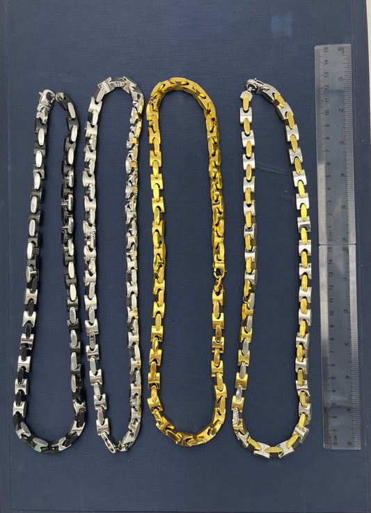 Cadena de eslabones entrelazados de acero inoxidable de 9 mm en oferta