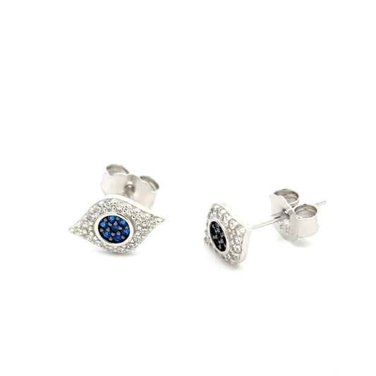 Blue Evil Eye Studs