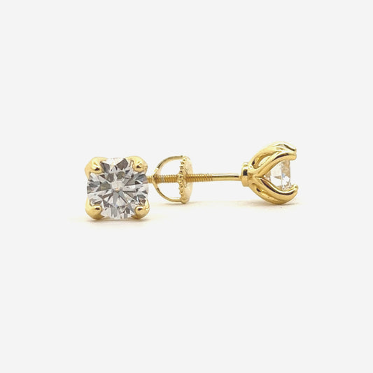 STMEM-03 Moissanite Stone Earring 6mm