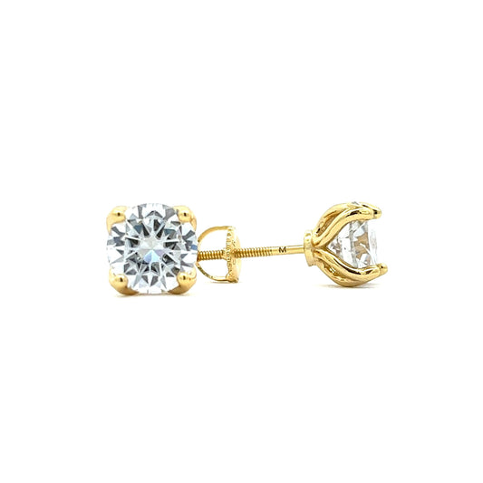 STMEM-04 Moissanite Stone Earring 7mm