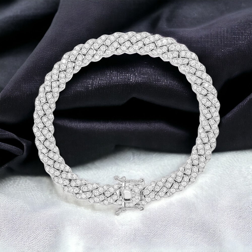 STNB-03 Silver Cuban Chain 8mm 7" 7.5" 8.0" 18" 20" 22” 24" Net Price