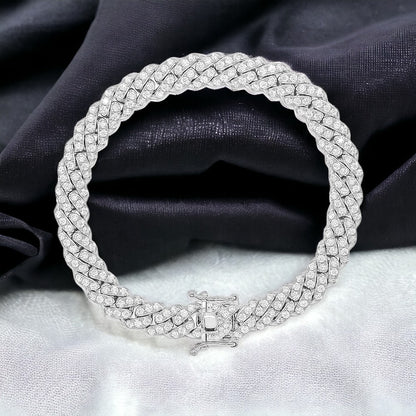 STNB-03 Silver Cuban Chain 8mm 7" 7.5" 8.0" 18" 20" 22” 24" Net Price