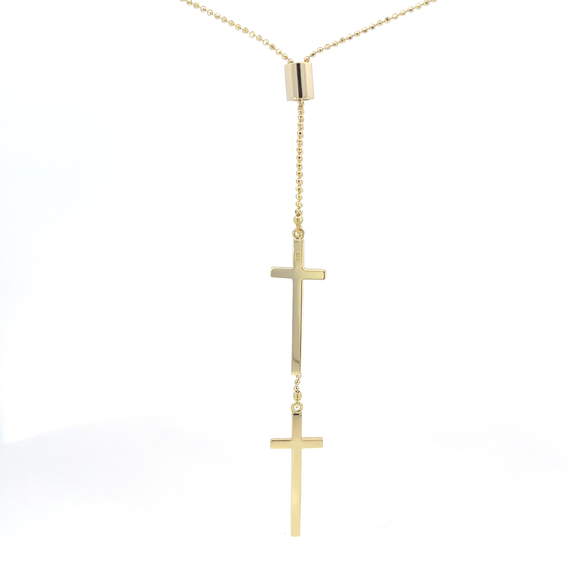 Double Cross Pendant Necklace