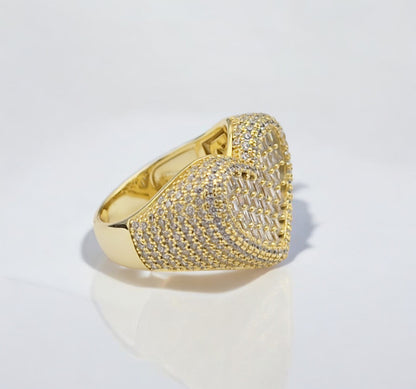 STRW-1187 (Anillo de plata con piedra y hebra)
