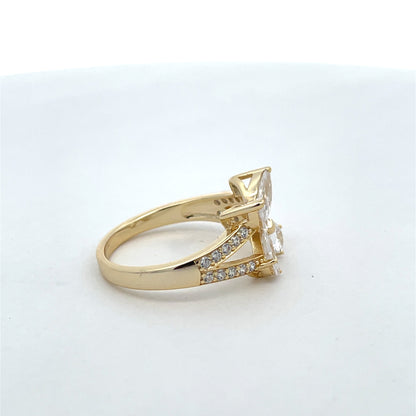 STRW-1189 (Anillo de plata con forma de mariposa y marquesa)