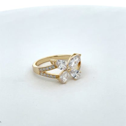 STRW-1189 (Anillo de plata con forma de mariposa y marquesa)