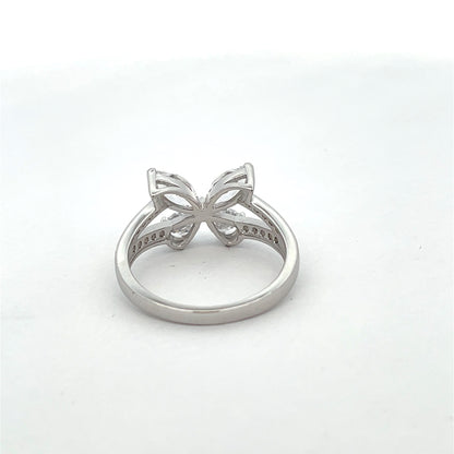 STRW-1189 (Anillo de plata con forma de mariposa y marquesa)