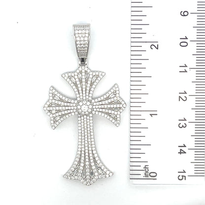 Colgante de cruz de plata -STPM-689