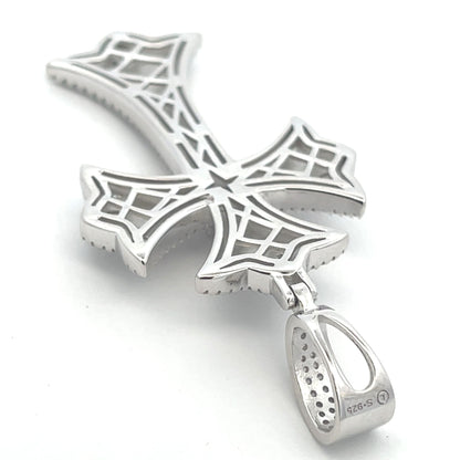 Colgante de cruz de plata -STPM-689
