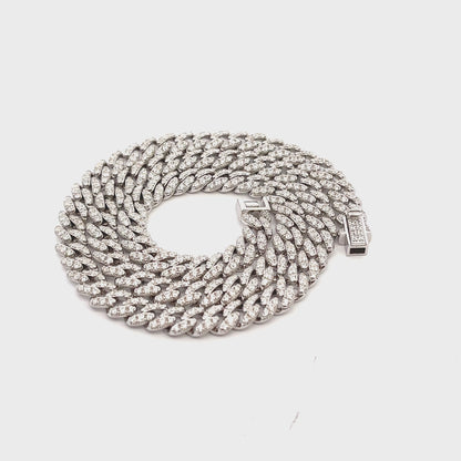 STNB-04 Cadena de plata de 6 mm 7" 7,5" 8" 9" 16" 18" 20" Precio neto
