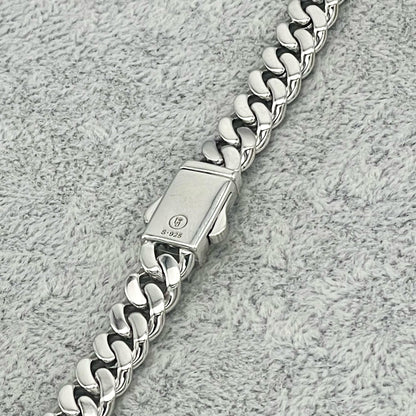STNB-11 925 Silver Monaco Lock Chain and Bracelet 8mm