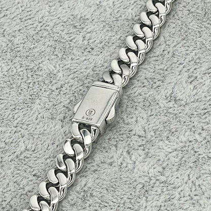 STNB-11 Cadena y pulsera con candado Monaco en plata 925 de 8 mm