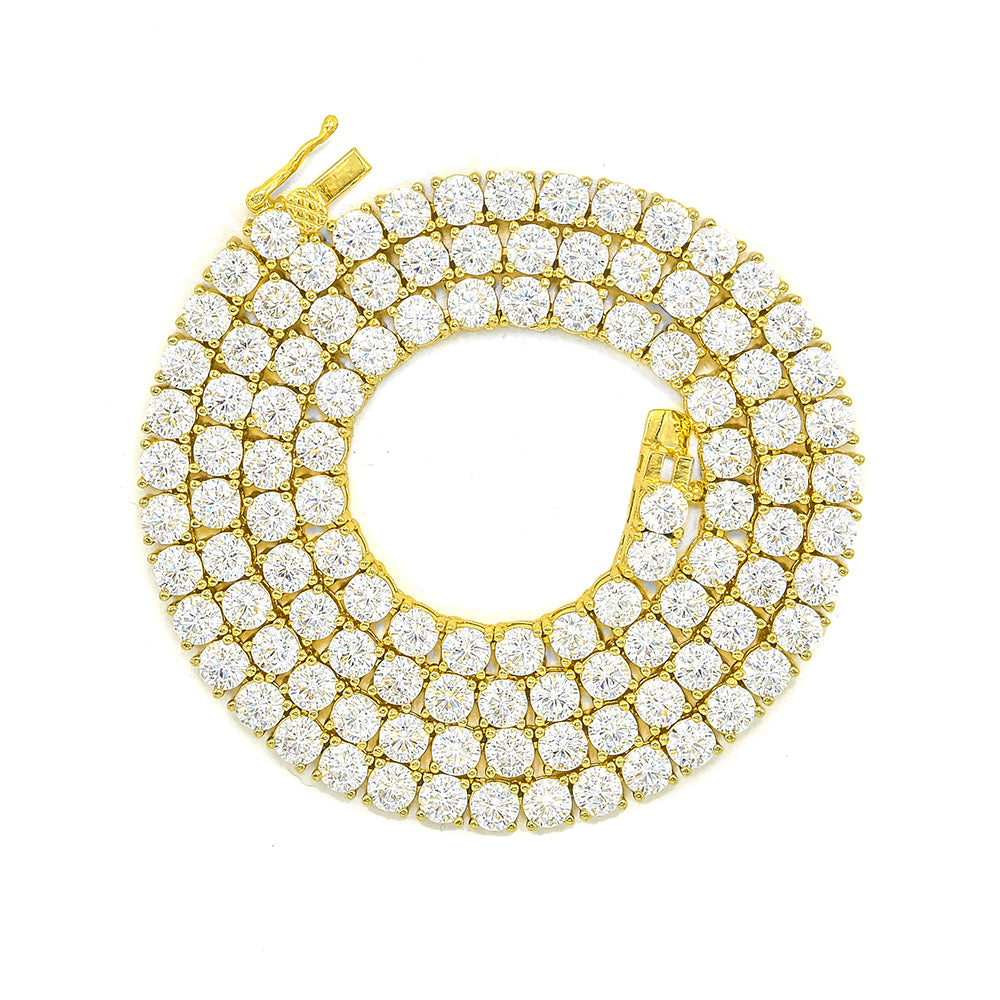 Silver Tennis Chain 4mm 16" 18" 20" 22" 24" 30" Price By Weight