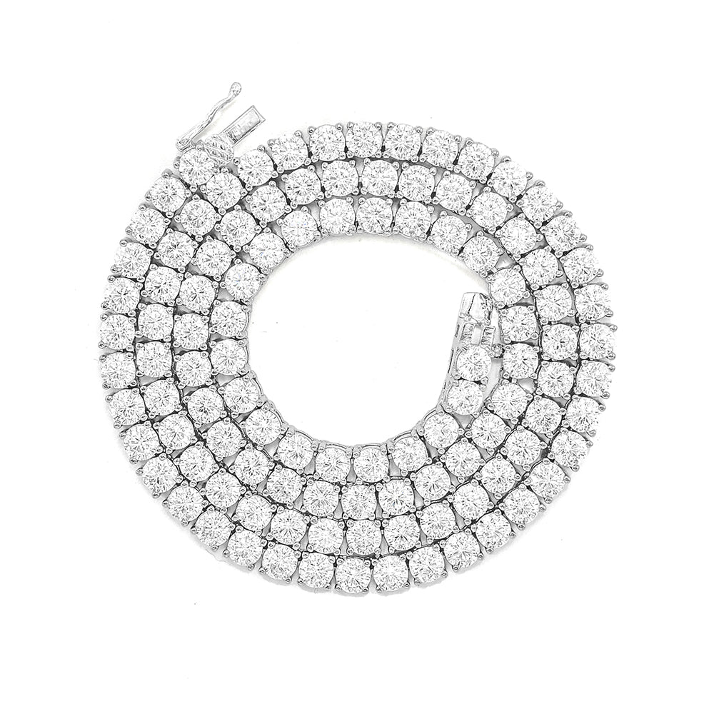 Silver Tennis Chain 4mm 16" 18" 20" 22" 24" 30" Price By Weight