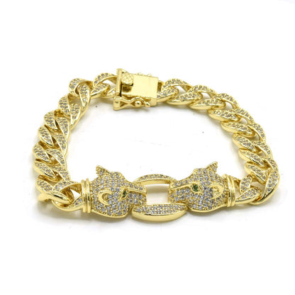 Brass 9mm Panther Double Heads Cuban Chain