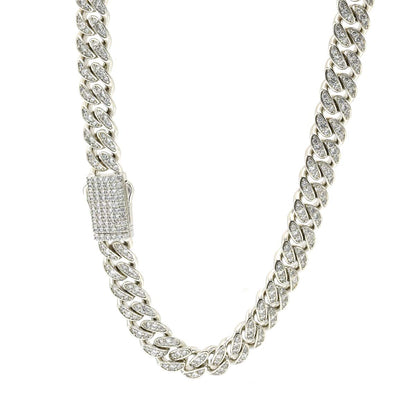 STNB-11 Cadena y pulsera con candado Monaco en plata 925 de 8 mm