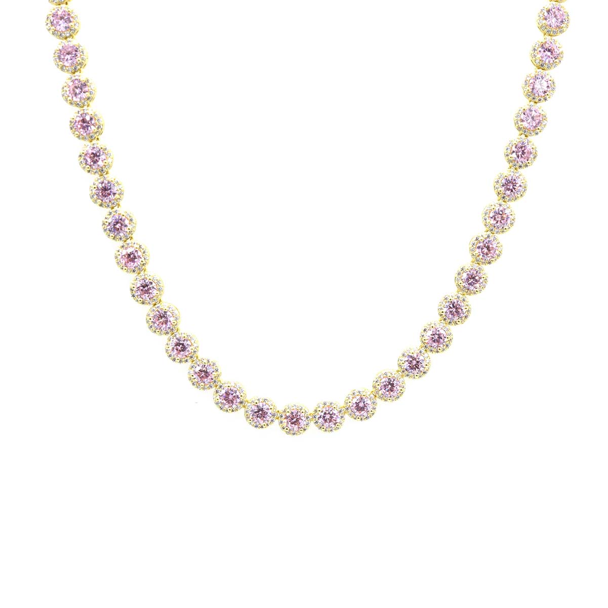 Brass Round Stone Chain