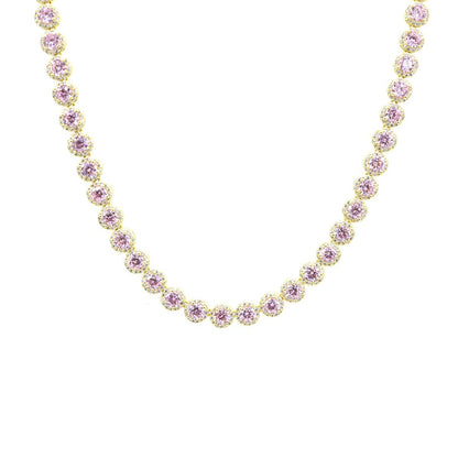 Brass Round Stone Chain