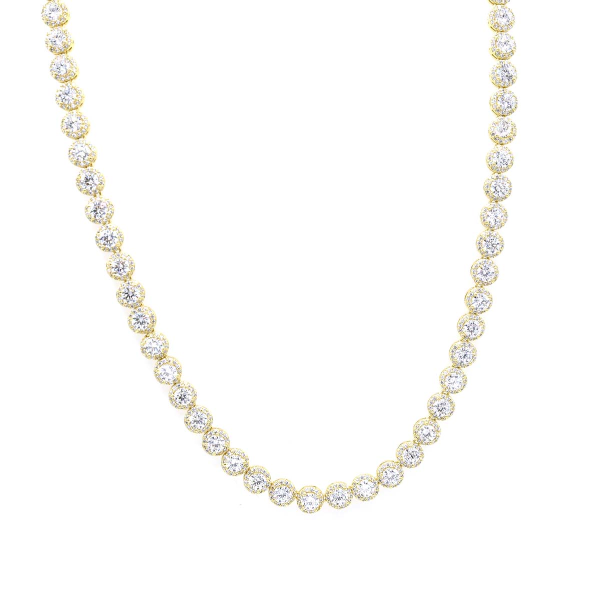 Brass Round Stone Chain