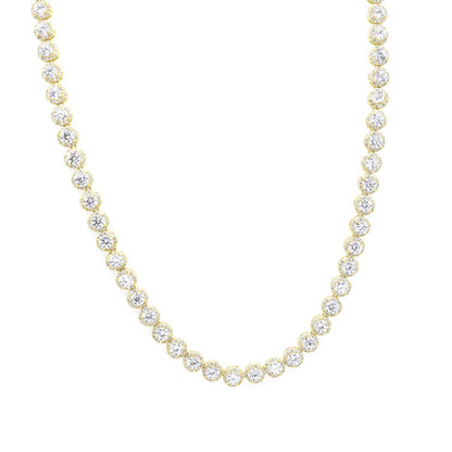 Brass Round Stone Chain