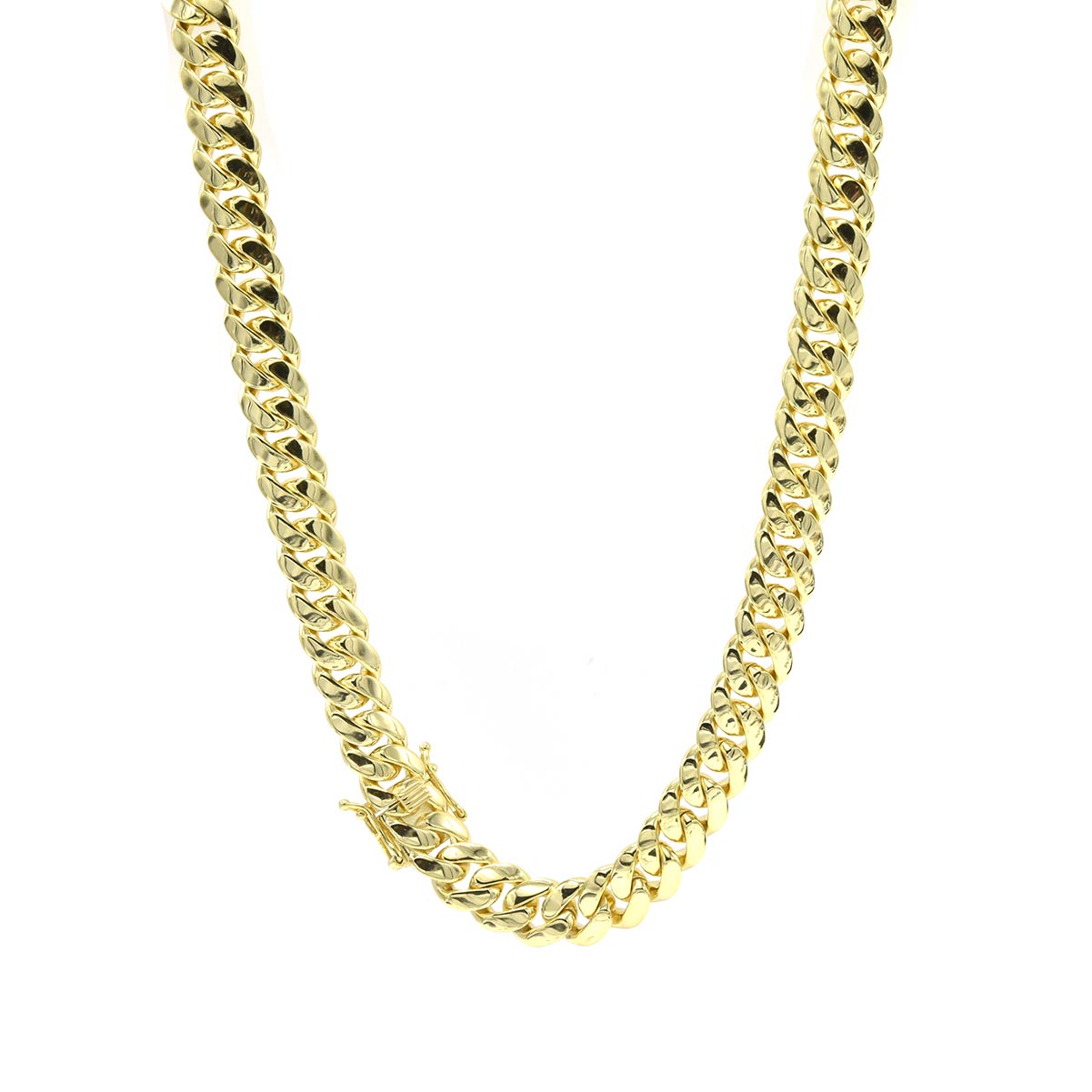 STNB-09 925 Silver Plain Cuban Chain 8mm 18" 20" 22" 24" 7" 7.5" 8" Price by Weight