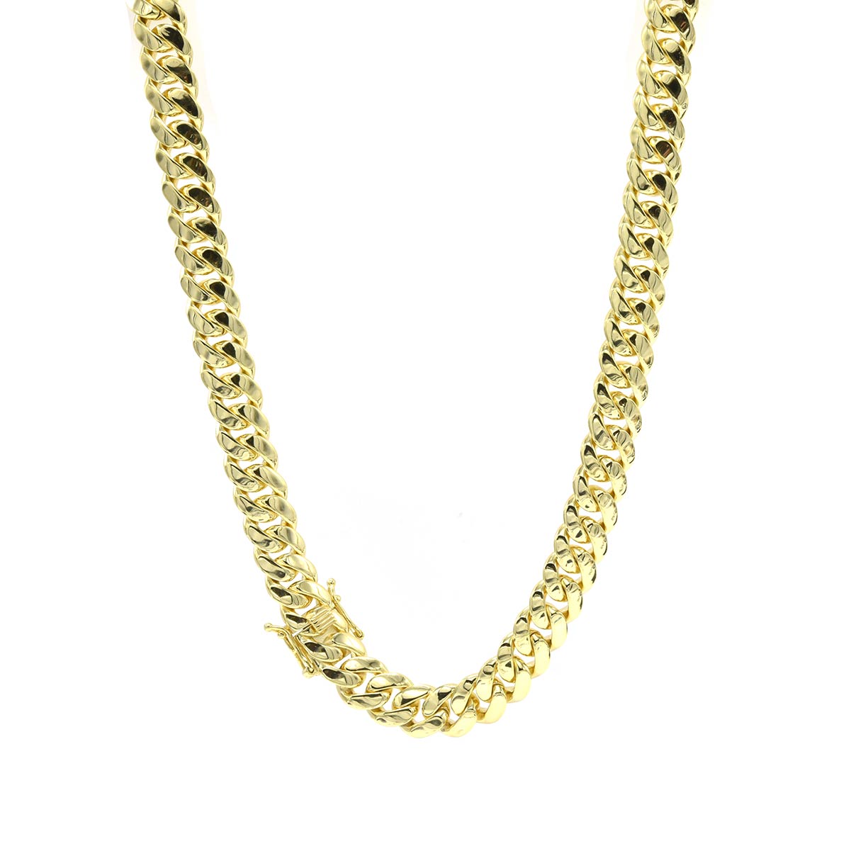 STNB-10 925 Silver Plain Cuban Chain 10mm 18" 20" 22" 24" 7" 7.5" 8"
