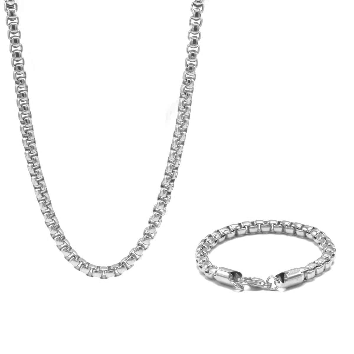 Stainless Steel Chain Bracelet Box Set 7mm