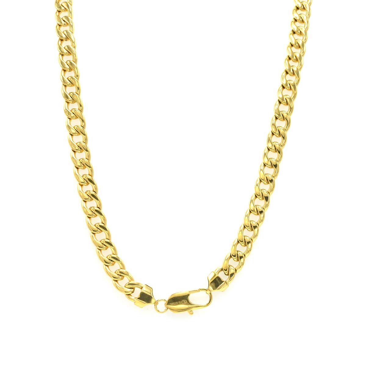 Stainless Steel Chain Bracelet Cuban Set 10mm 24 inch chain 8.5 inch bracelet