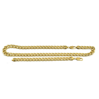 Stainless Steel Chain Bracelet Cuban Set 13mm 24 inch chain 8.5 inch bracelet