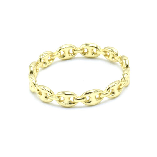 STRW-859 (925 Sterling Silver Mariner Design Link Ring)