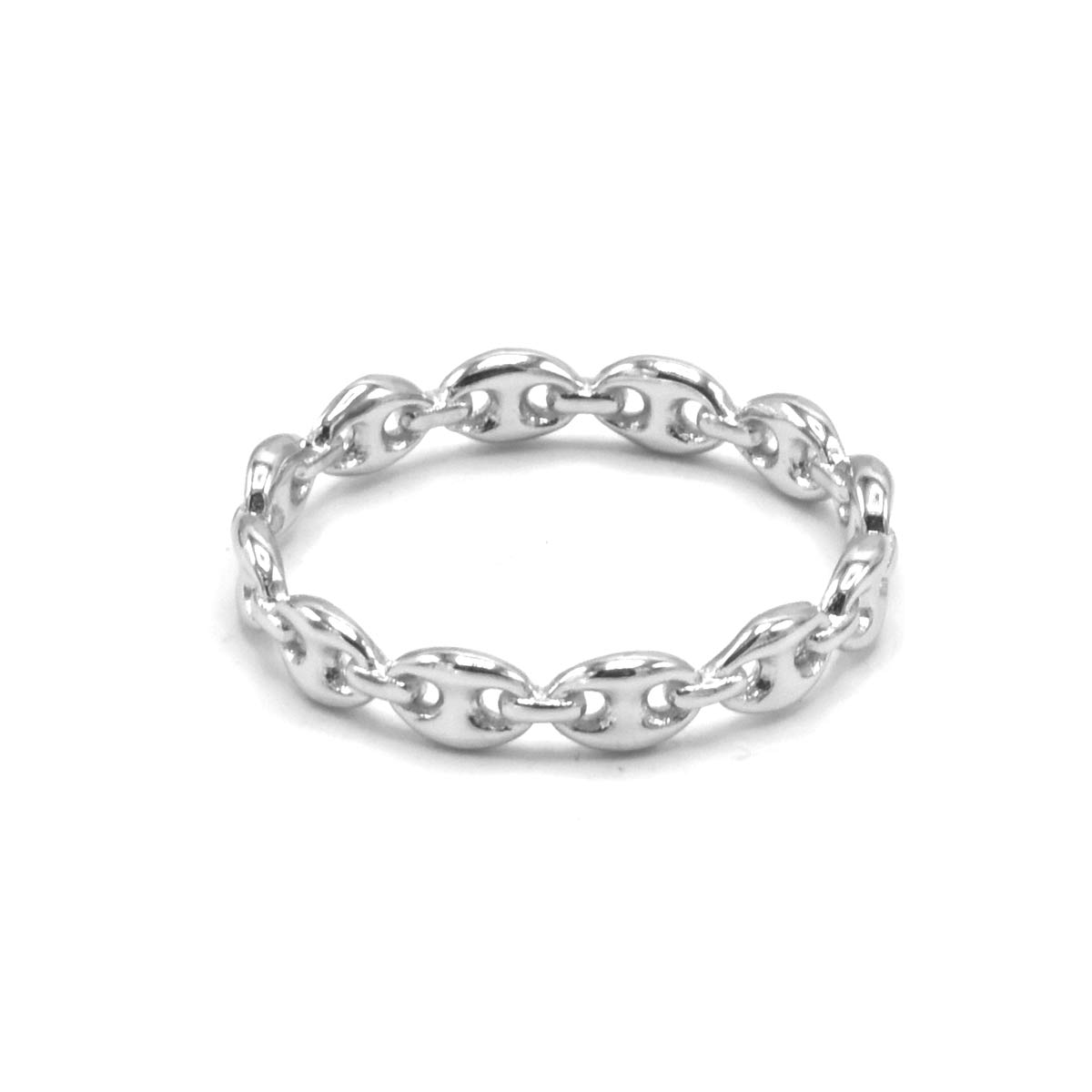 STRW-859 (925 Sterling Silver Mariner Design Link Ring)