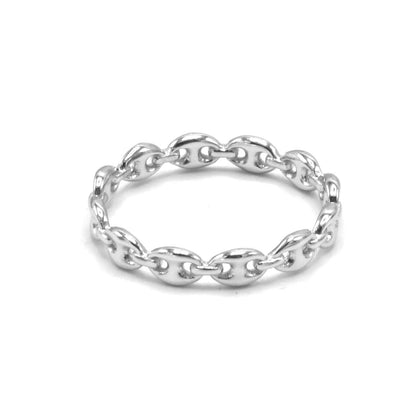 STRW-859 (925 Sterling Silver Mariner Design Link Ring)