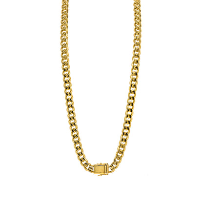 Stainless Steel Long Box Lock Cuban Chain 10mm