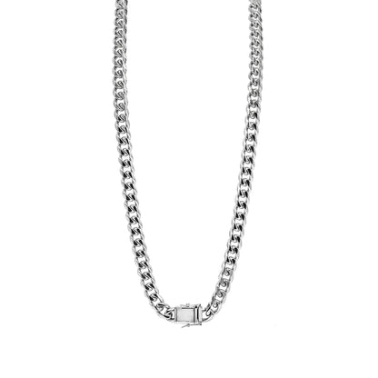Stainless Steel Long Box Lock Cuban Chain 10mm
